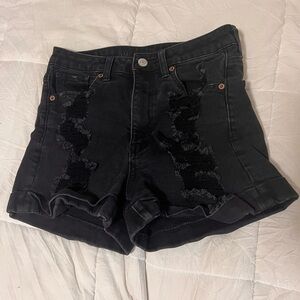 American Eagle Black Jean Shorts